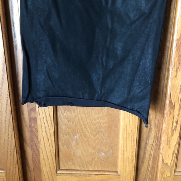 JOE’s Jeans MIA High Rise Coated Denim Wide Leg Cut Off Hem Black Size 29 - Picture 11 of 16